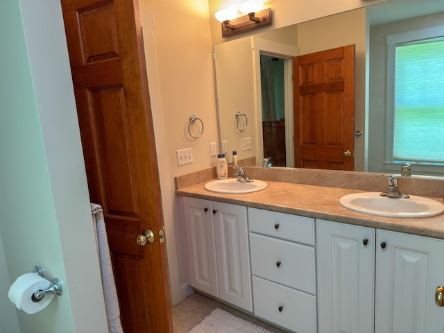 2 Parker Farm Ln, Amherst, NH 03031 - full bathroom with double vanity and tile patterned flooring