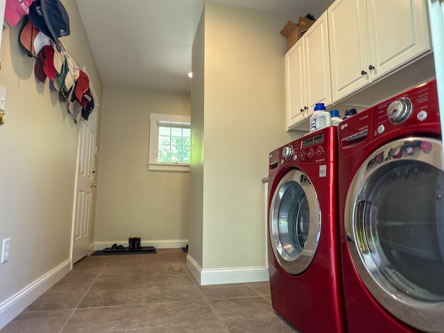 2 Parker Farm Ln, Amherst, NH 03031 - washroom featuring cabinet space, washer and clothes dryer, and tile patterned floors
