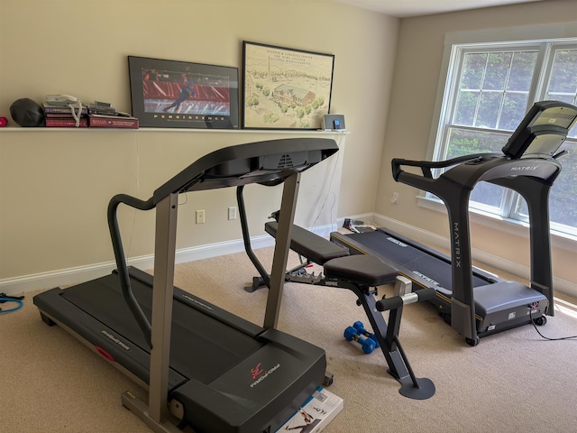 2 Parker Farm Ln, Amherst, NH 03031 - exercise area with carpet and baseboards