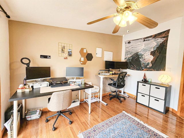 2459 US Route 7, Leicester, VT 05733 - office area with wood finished floors and a ceiling fan
