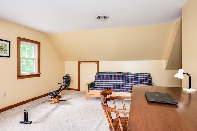 30 Old Piscataqua Rd, Durham, NH 03824 - office area featuring lofted ceiling and carpet floors