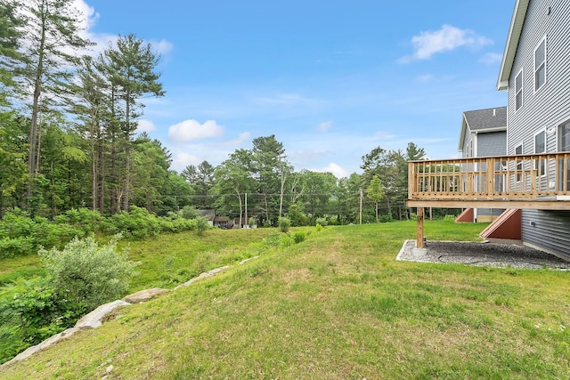 7A Terraceview Dr, Hudson, NH 03051 - view of green lawn featuring a wooden deck