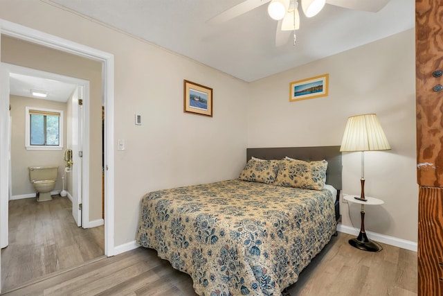 42 Wylie Ct Unit 6, Conway, NH 03860 - bedroom with wood finished floors and ceiling fan