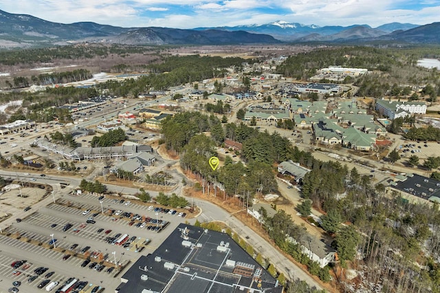 42 Wylie Ct Unit 6, Conway, NH 03860 - aerial view of property and surrounding area with a mountainous background