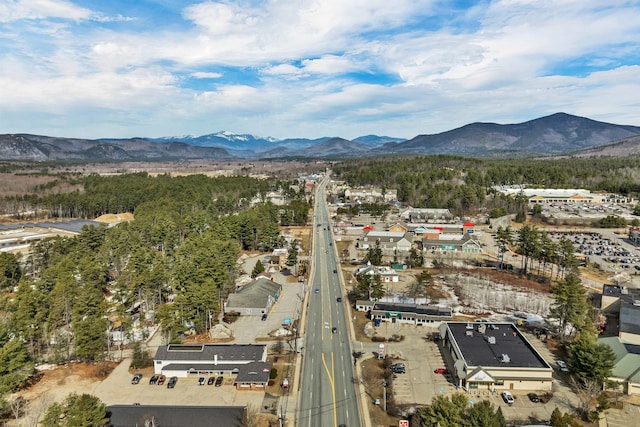 42 Wylie Ct Unit 6, Conway, NH 03860 - aerial view of property and surrounding area with a mountainous background