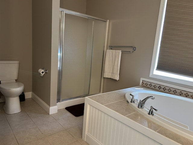 142 Eagle Shore Rd, Moultonborough, NH 03254 - bathroom featuring a stall shower, tile patterned floors, and a bath