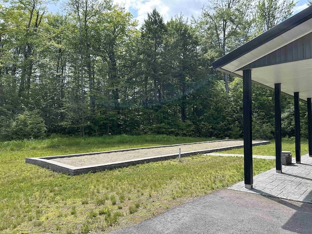 142 Eagle Shore Rd, Moultonborough, NH 03254 - view of grassy yard with a game area