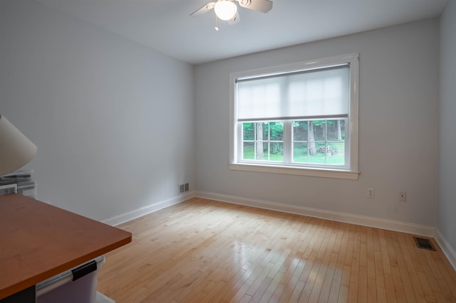 35 Fletcher Ln, Hollis, NH 03049 - unfurnished room with a ceiling fan and light wood-style flooring