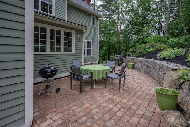 35 Fletcher Ln, Hollis, NH 03049 - view of patio featuring outdoor dining area and grilling area
