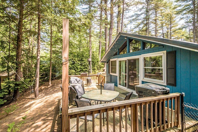 25 Singer Ln, Conway, NH 03813 - wooden deck featuring outdoor dining area