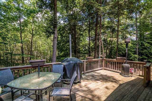 25 Singer Ln, Conway, NH 03813 - deck with outdoor dining area