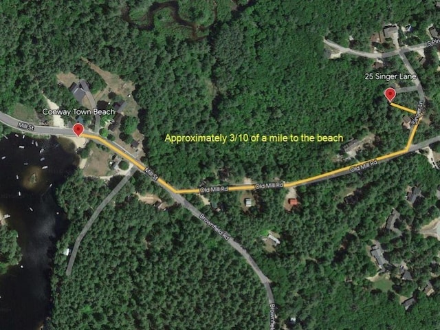 25 Singer Ln, Conway, NH 03813 - aerial map of property and surrounding area