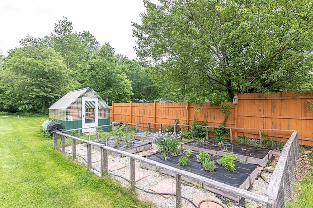 71/2 Olesen Rd, Derry, NH 03038 - view of yard with a garden and an outdoor structure