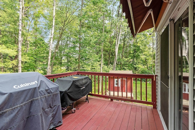 245 W River Rd, Hooksett, NH 03106 - wooden deck with grilling area