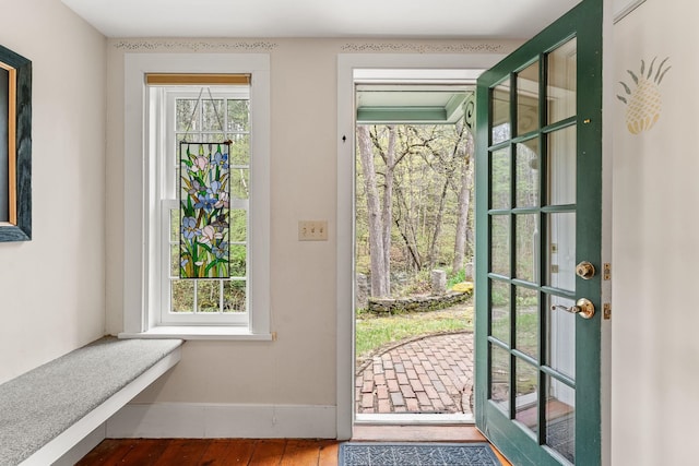85 Dartmouth College Hwy Unit 204, Lyme, NH 03768 - entryway featuring baseboards and wood finished floors