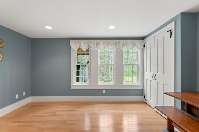 85 Dartmouth College Hwy Unit 204, Lyme, NH 03768 - unfurnished bedroom featuring light wood finished floors and recessed lighting