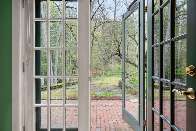 85 Dartmouth College Hwy Unit 204, Lyme, NH 03768 - doorway to outside with plenty of natural light and brick flooring