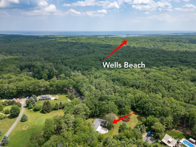 496 Coles Hill Rd, Wells, ME 04090 - aerial view of property's location with a forest