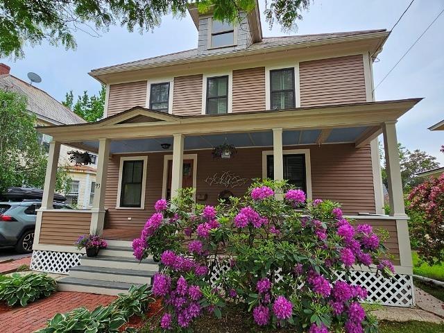 93 S Lincoln St, Keene, NH 03431 - american foursquare style home featuring covered porch