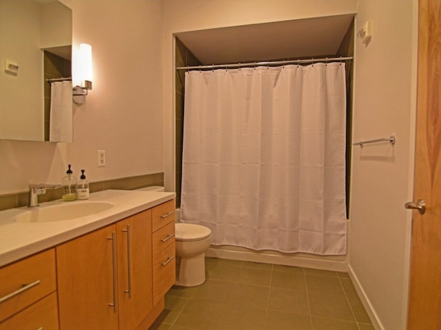 161 St Paul St Unit 202, Burlington, VT 05401 - full bath with vanity, tile patterned flooring, and shower / bathtub combination with curtain
