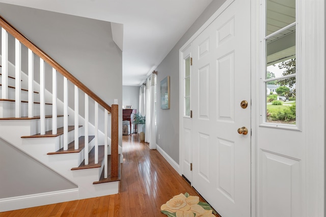 12 Julia Dr, Hooksett, NH 03106 - entryway with stairway and wood-type flooring