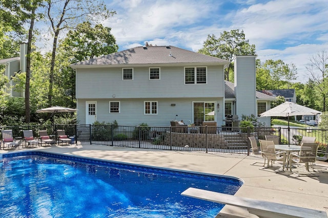 12 Julia Dr, Hooksett, NH 03106 - view of pool with a patio area and a diving board