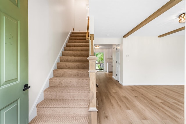 48 Eastmeadow Way, Manchester, NH 03109 - stairway with wood finished floors and baseboards