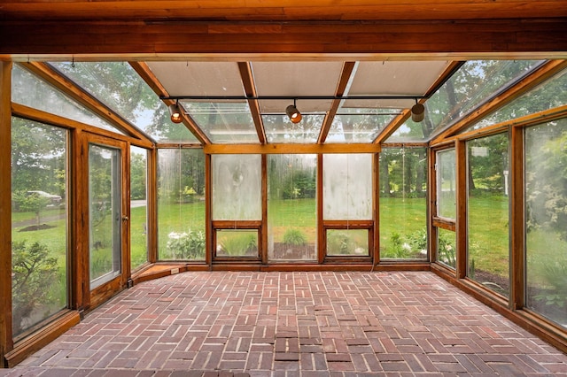 90 Giles Rd, East Kingston, NH 03827 - unfurnished sunroom with brick flooring