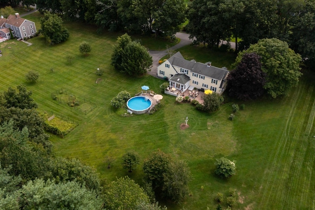 90 Giles Rd, East Kingston, NH 03827 - aerial overview of property's location with a pool area