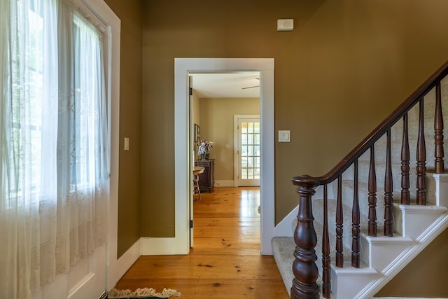 331 Rte 100 N, Plymouth, VT 05056 - stairs featuring hardwood / wood-style flooring