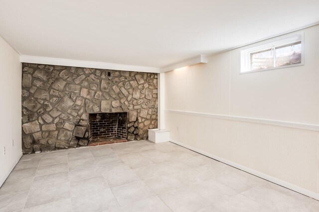 8 Woodridge Rd, Durham, NH 03824 - basement featuring a fireplace