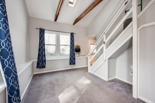 8 Woodridge Rd, Durham, NH 03824 - foyer featuring carpet floors and a skylight