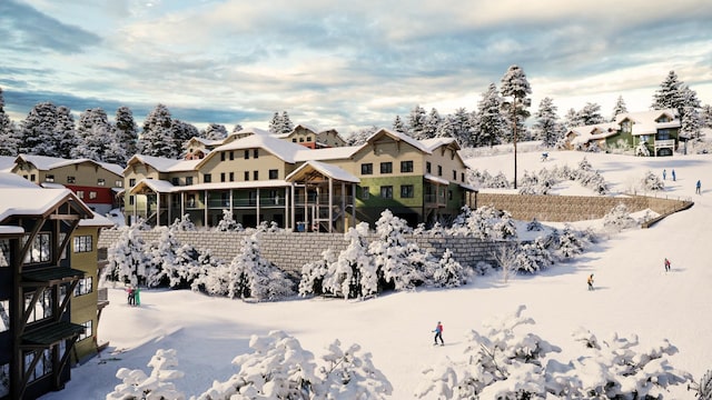 144 Lodge Rd Unit 5, Ludlow, VT 05149 - view of snow covered house