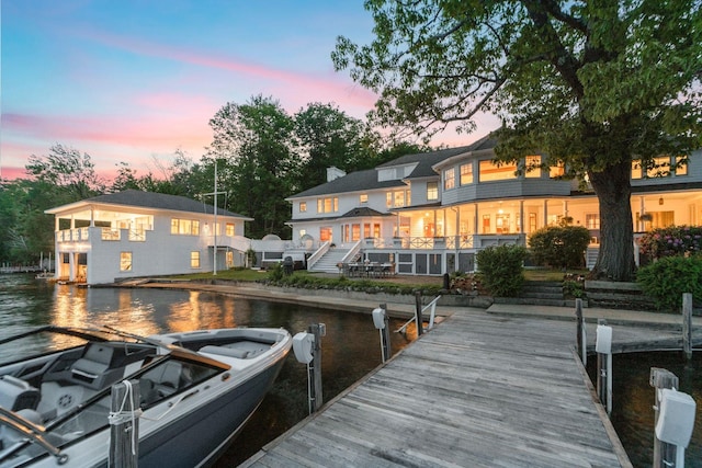 68 Sewall Rd, Wolfeboro, NH 03894 - dock area featuring a water view