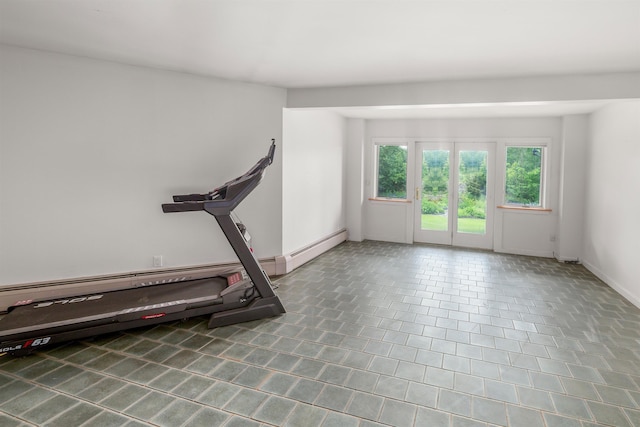 650 Perry Lea Rd, Waterbury, VT 05676 - exercise area with baseboards