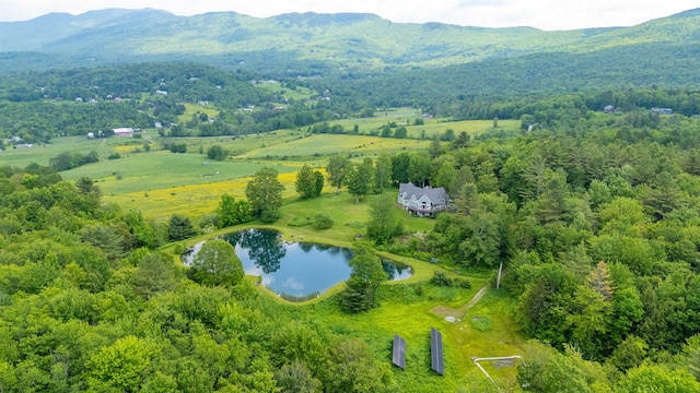 650 Perry Lea Rd, Waterbury, VT 05676 - bird's eye view of a water and mountain view