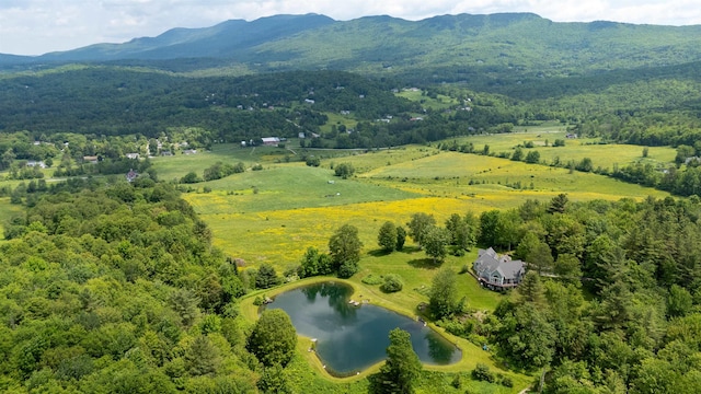 650 Perry Lea Rd, Waterbury, VT 05676 - aerial view of a water and mountain view