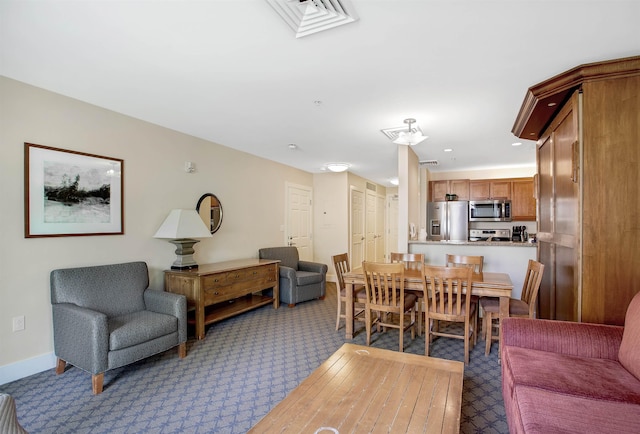 517-519 Jackson Gore Rd Unit 517-519Qtr I, Ludlow, VT 05149 - living area with carpet flooring and recessed lighting