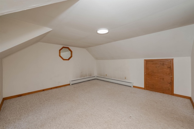 10 Eastern Ave, Rochester, NH 03867 - additional living space featuring carpet floors, lofted ceiling, and a baseboard radiator