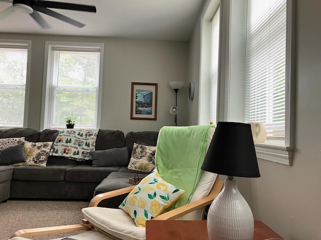 45 Kancamagus Hwy Unit 2, Woodstock, NH 03262 - living area with ceiling fan