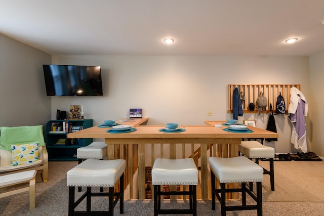 45 Kancamagus Hwy Unit 2, Woodstock, NH 03262 - dining room with light carpet and recessed lighting