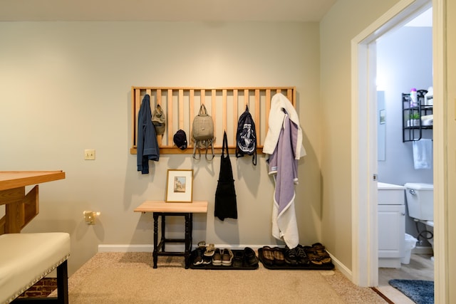 45 Kancamagus Hwy Unit 2, Woodstock, NH 03262 - mudroom featuring carpet flooring and baseboards