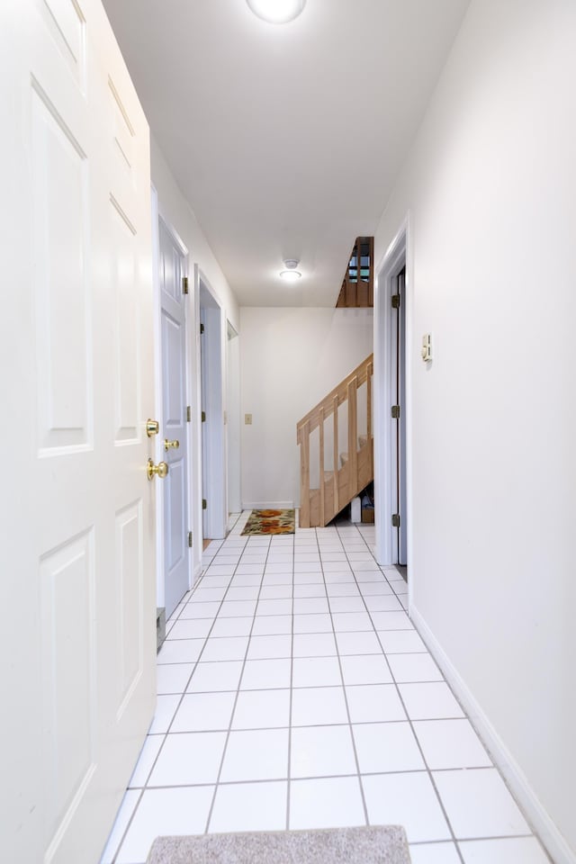 45 Kancamagus Hwy Unit 2, Woodstock, NH 03262 - hallway featuring stairs and light tile patterned floors