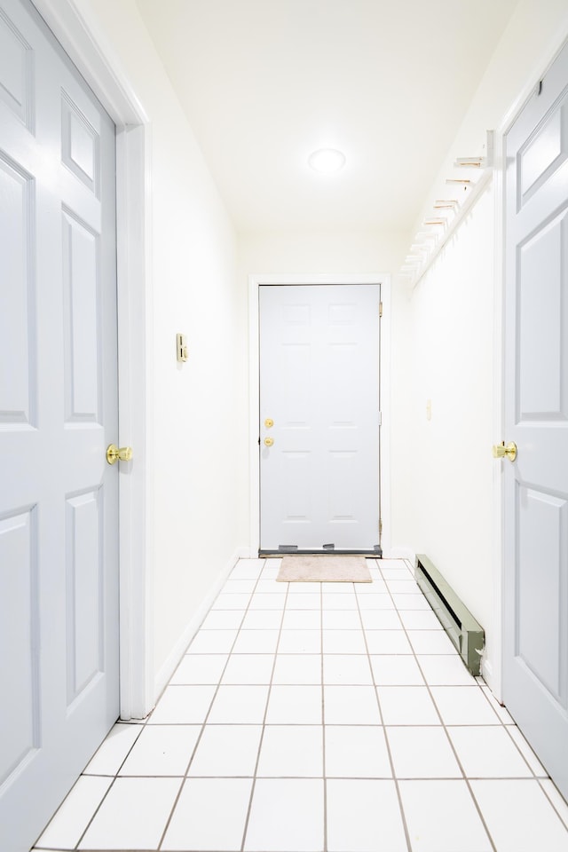 45 Kancamagus Hwy Unit 2, Woodstock, NH 03262 - entryway featuring a baseboard heating unit and light tile patterned floors
