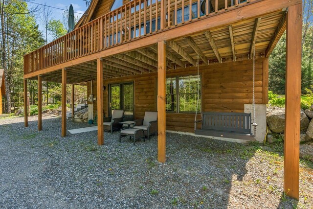 67 Cardinal Ln, Smithfield, ME 04978 - view of patio featuring a wooden deck