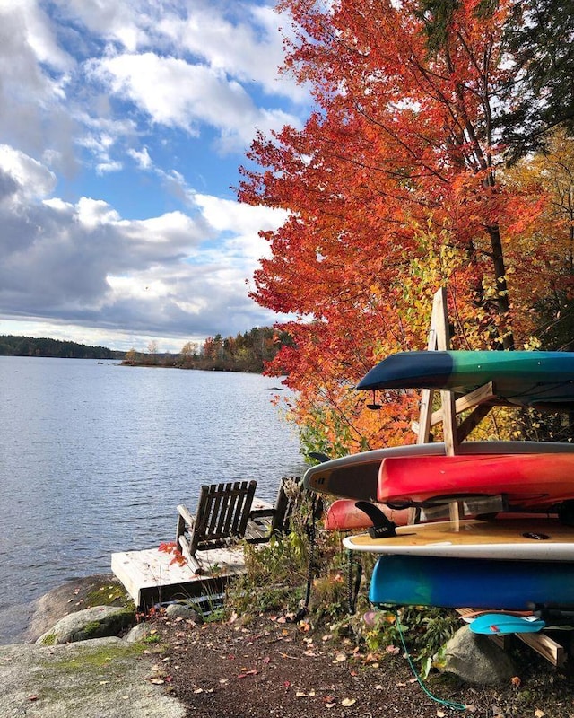 67 Cardinal Ln, Smithfield, ME 04978 - dock area featuring a water view