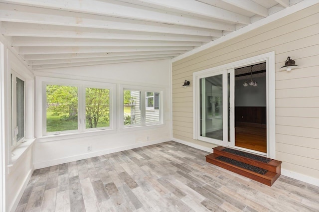 240 Middle Winchendon Rd, Rindge, NH 03461 - unfurnished sunroom featuring wood finished floors and wooden walls