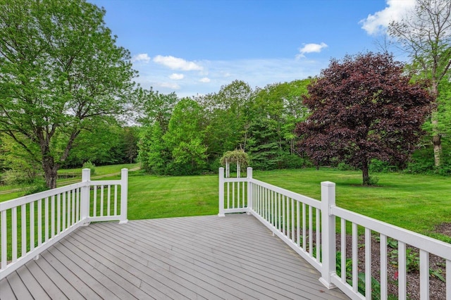 240 Middle Winchendon Rd, Rindge, NH 03461 - wooden deck featuring a lawn
