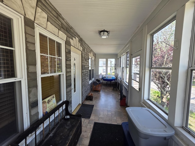 793 S Beech St, Manchester, NH 03104 - sunroom with stone finish flooring
