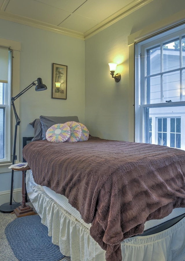 45 School St, Keene, NH 03431 - bedroom with ornamental molding and multiple windows